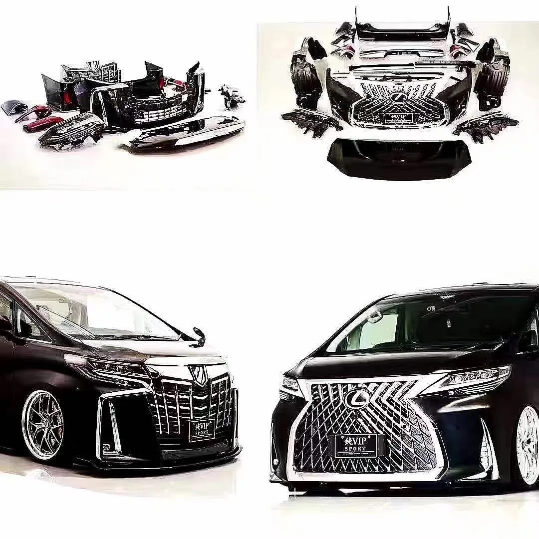 Body kit full kit for Toyota Alphar and Vellfire upgrade Lexus LM300h facelift with headlights and taillights