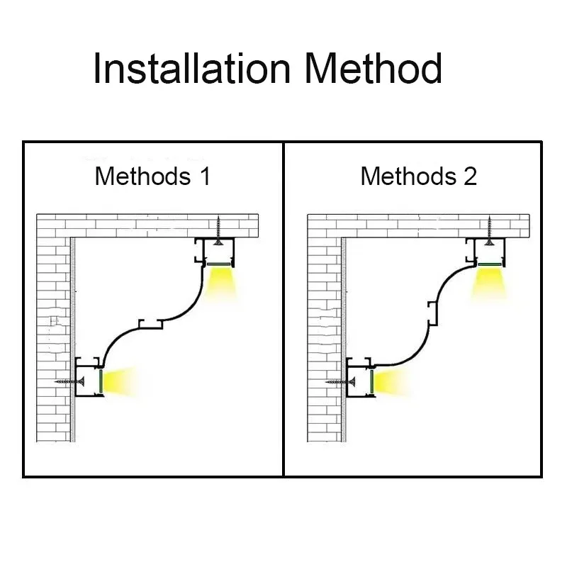 天井両面発光アルミ製石膏ラインランプ リビングルーム オープン トップ コーナー リニアライト