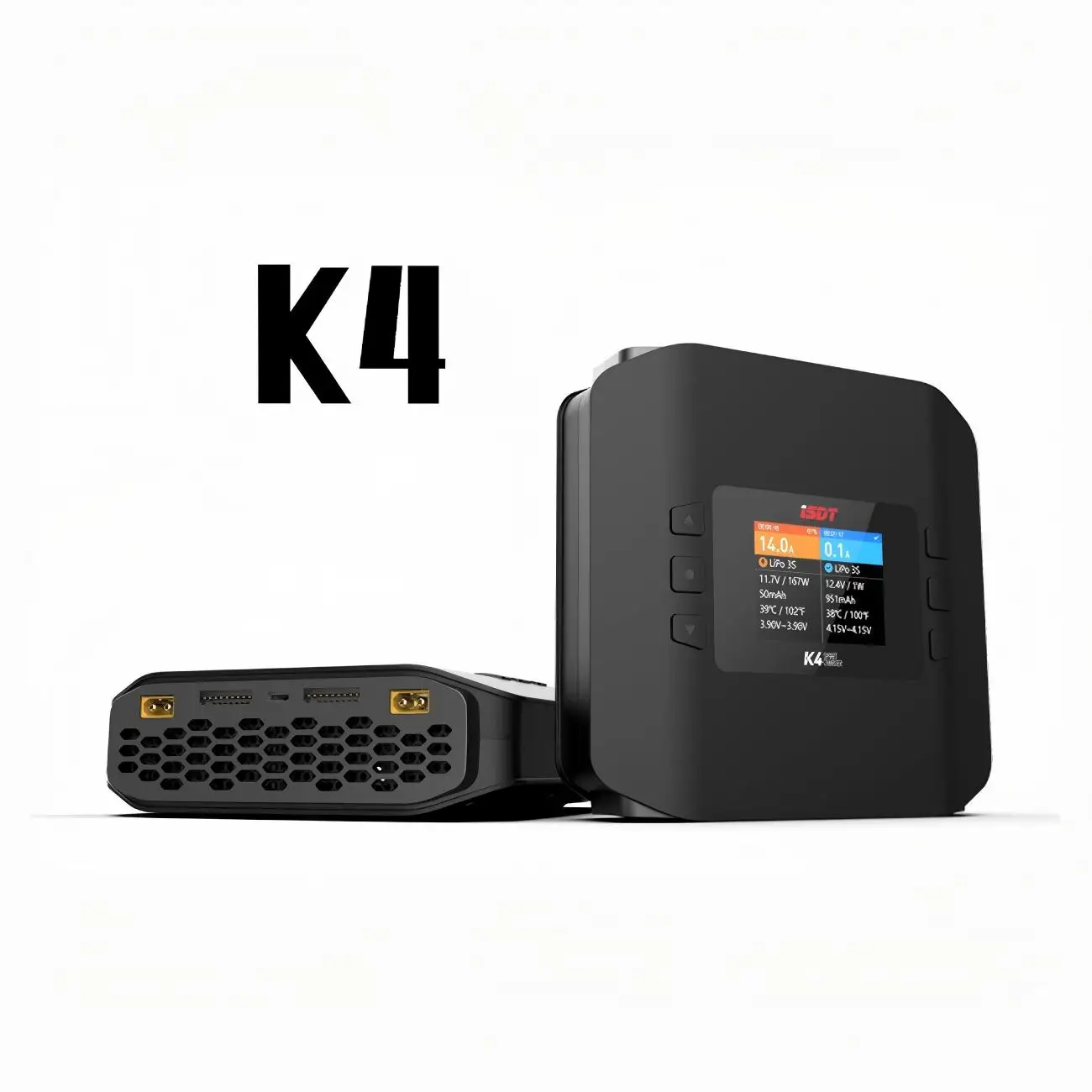 Original ISDT K4 Dual Channel Smart Balance Charger AC 400W DC 600W x2 1-8S 20A LiPo for RC Drone