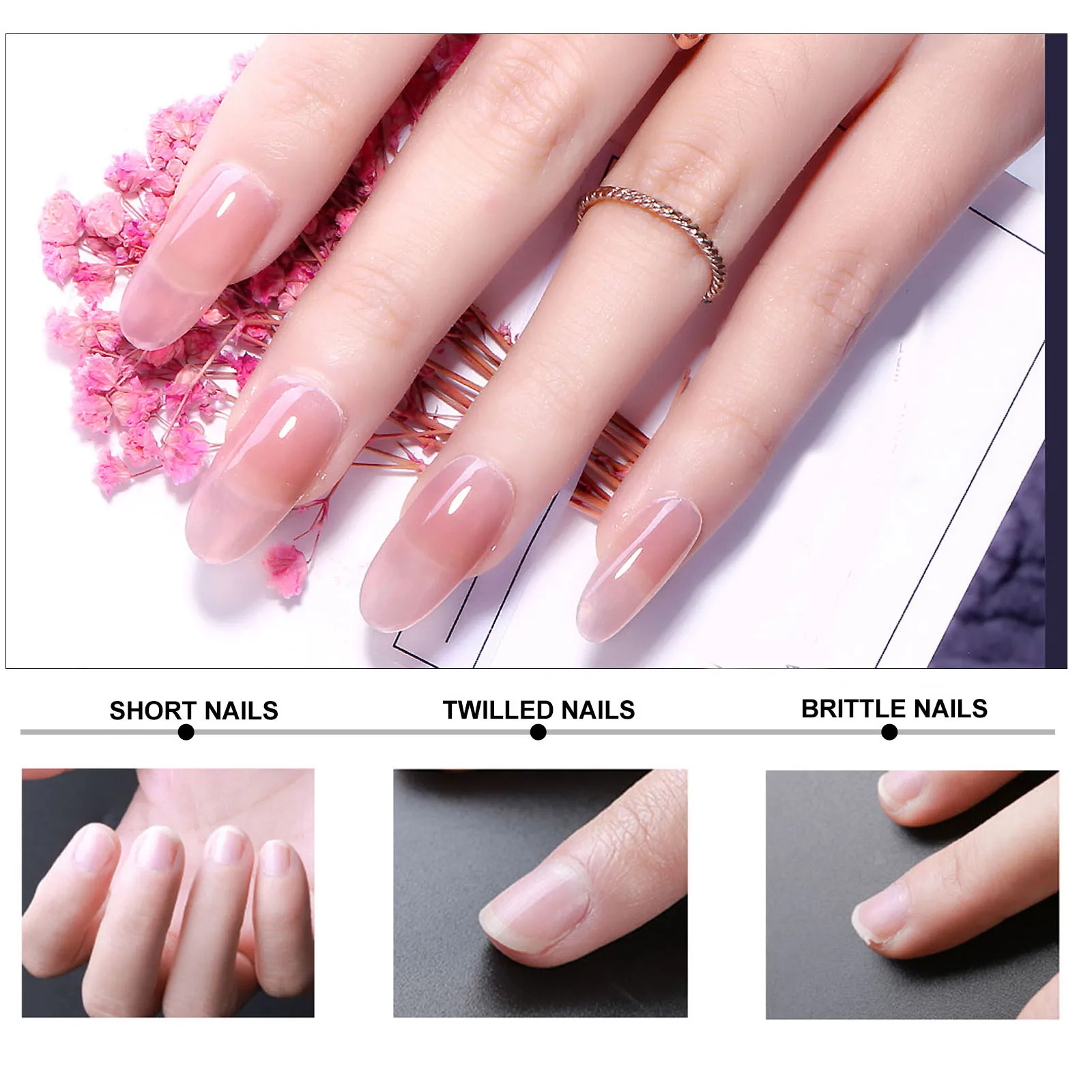 

120Pcs Press-on Nails Trace-Less Fake Nails Full Cover Artificial Long Clear Plastic Tips for DIY Nail Art Women Girls