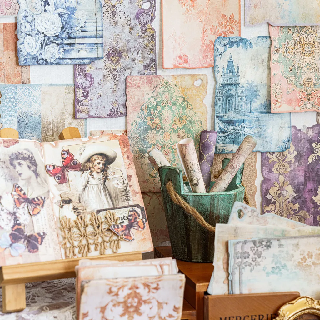 Journamm 30 sztuk/paczka Vintage papier artystyczny Decor pamiętnik materiał papierowy papier tła dla majsterkowiczów Scrapbooking śmieci artykuły