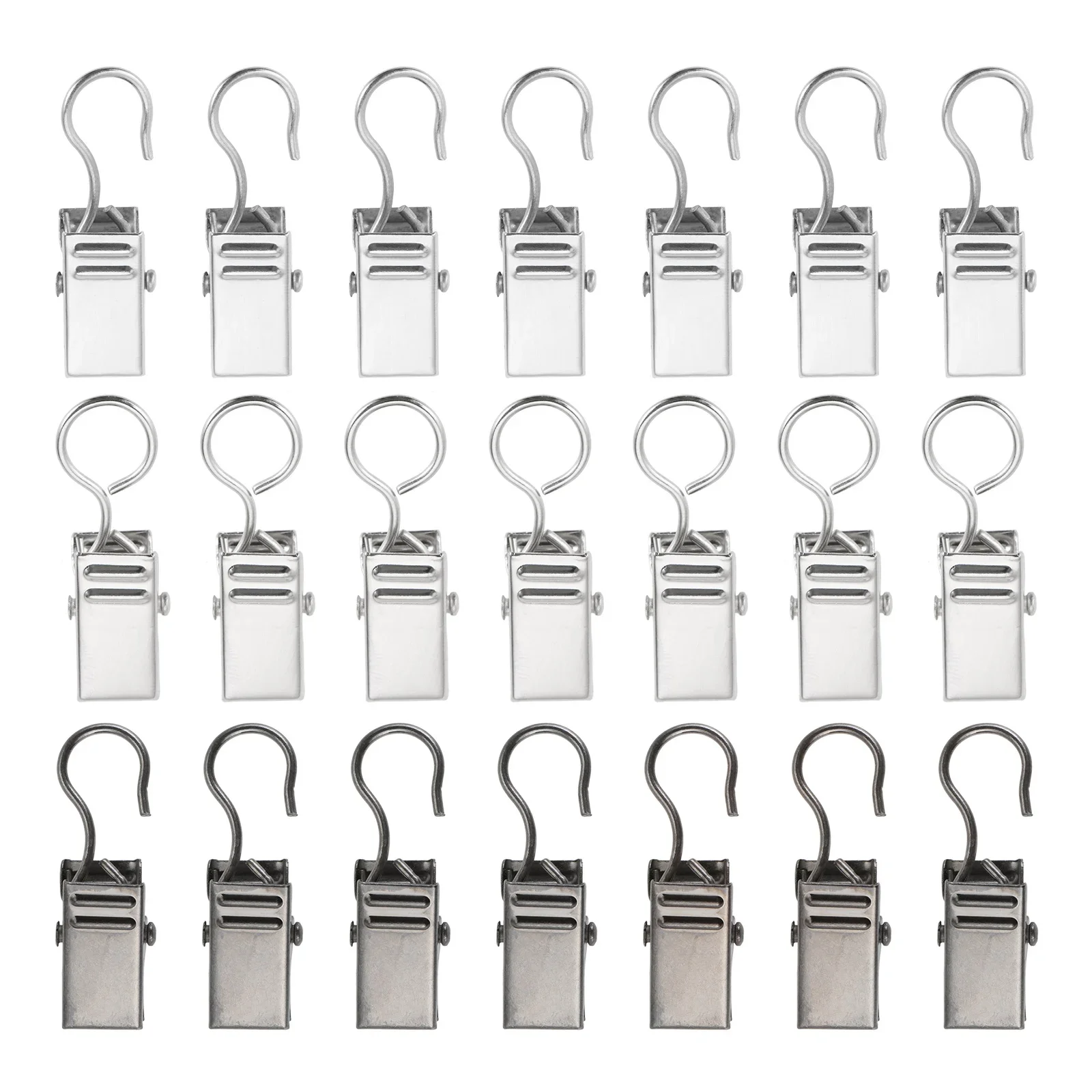 20Pc Heavy-Duty Metal Iron Drapery Hook Curtain Clips Window Curtain Hook Clips for Hanging Drapes Photos Home Window Decoration