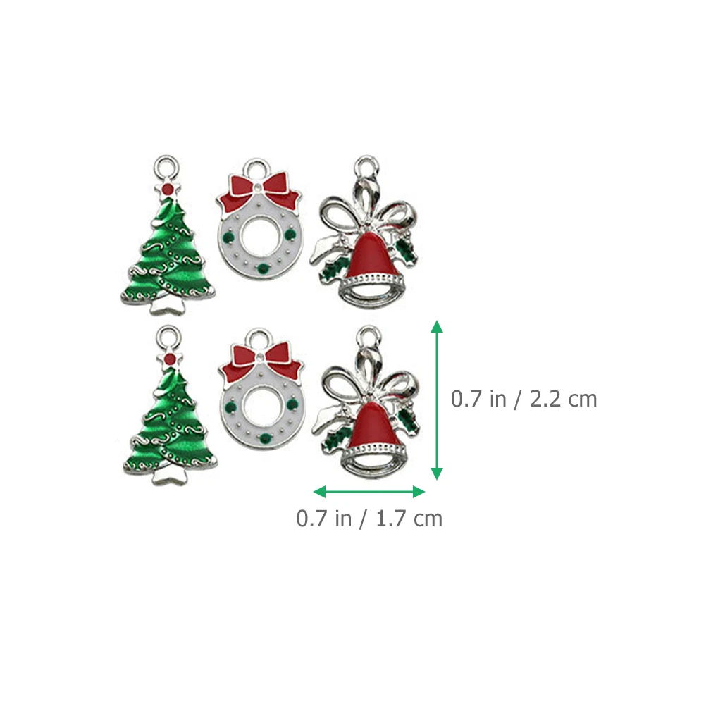 

28Pcs Christmas Tree Snowflake Bell Garland Charms for Jewelry Making Necklace Bracelet Earrings Keychains Classic Colors