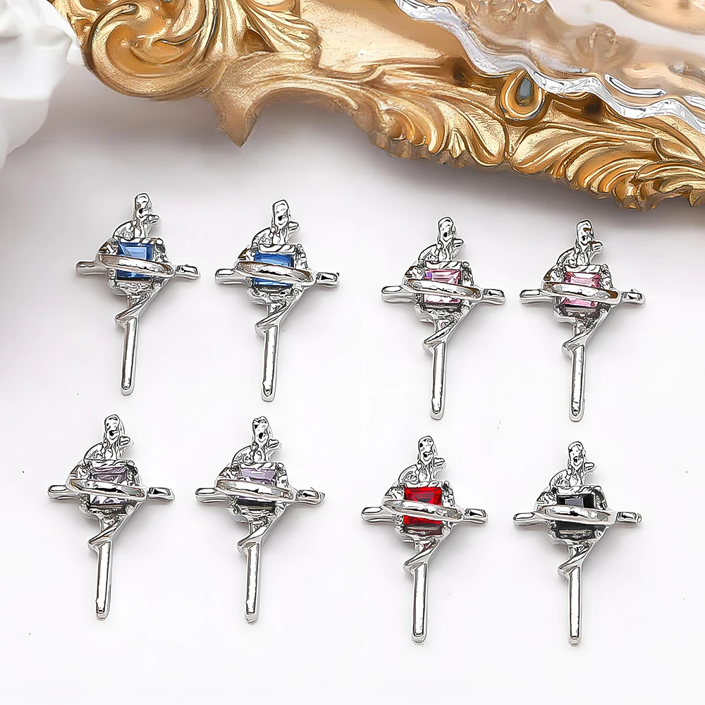 

10PCS 3D Luxury Alloy Nail Art Charms Parts Fashion Jewelry Accessories For Manicure Decor Nails Decoration Supplies Material