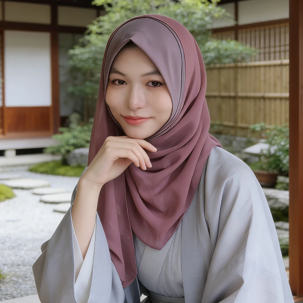 

New Muslim Hijab Chiffon Amira Head Wrap Women Islam Headscarf Turban Fashion Ramadan Head Scarves Bandana Shawls Instant Scarf