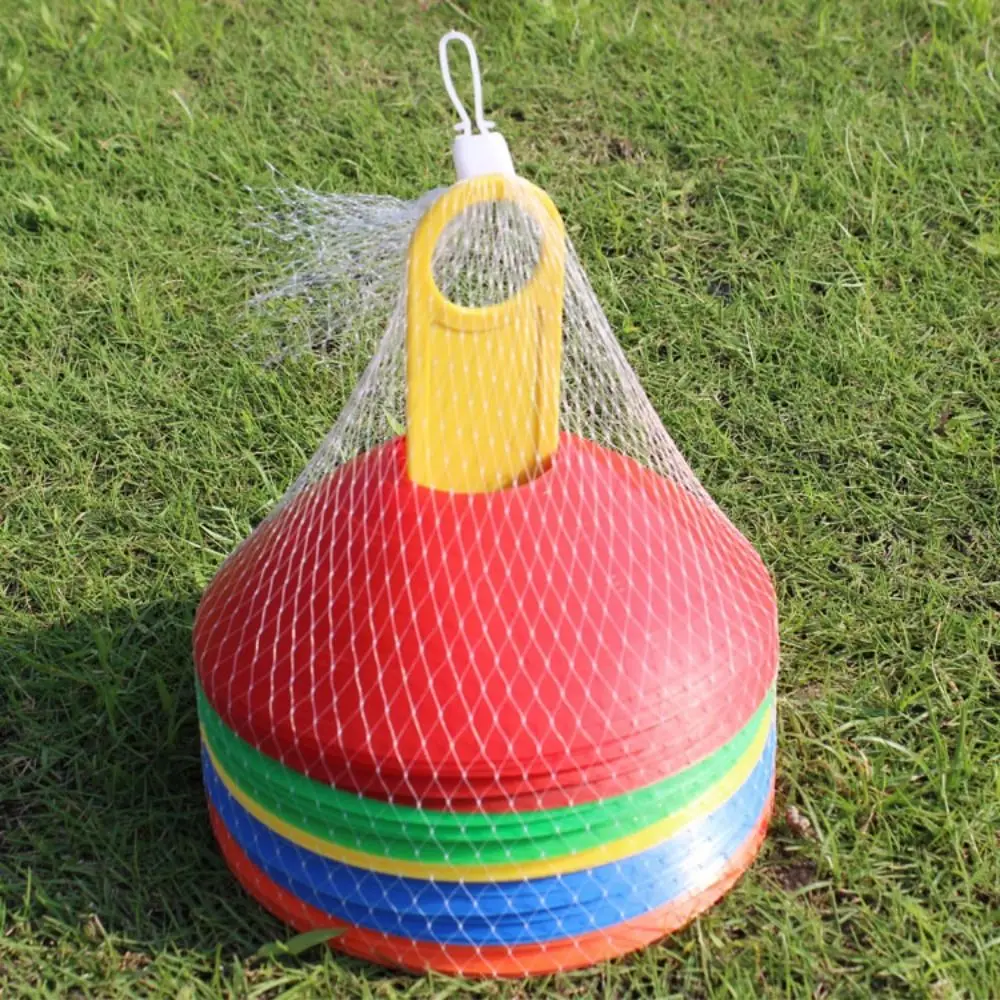 Peralatan Latihan Sepak Bola Warna-warni Dudukan Plastik Tebal Penanda Latihan Sepak Bola Cakram Permainan Sepak Bola Tahan Lama