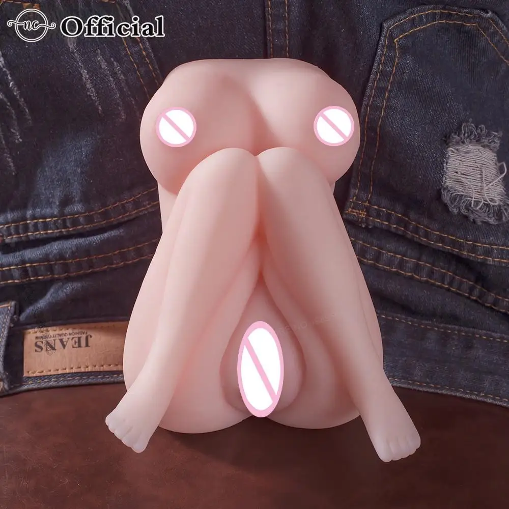 Male Masturbator Sex Toys Rubber Artificial Vagina for Men 2 In 1 Realistic Pocket Pussy and Anal Holes Adult Masturbation Goods