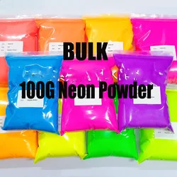100g/Bag Neon Acrylic Powder 3in1 Phosphor Nail Dust Powder DIY Extending/Dipping Bulk Manicure Pigment FD-58nkhs