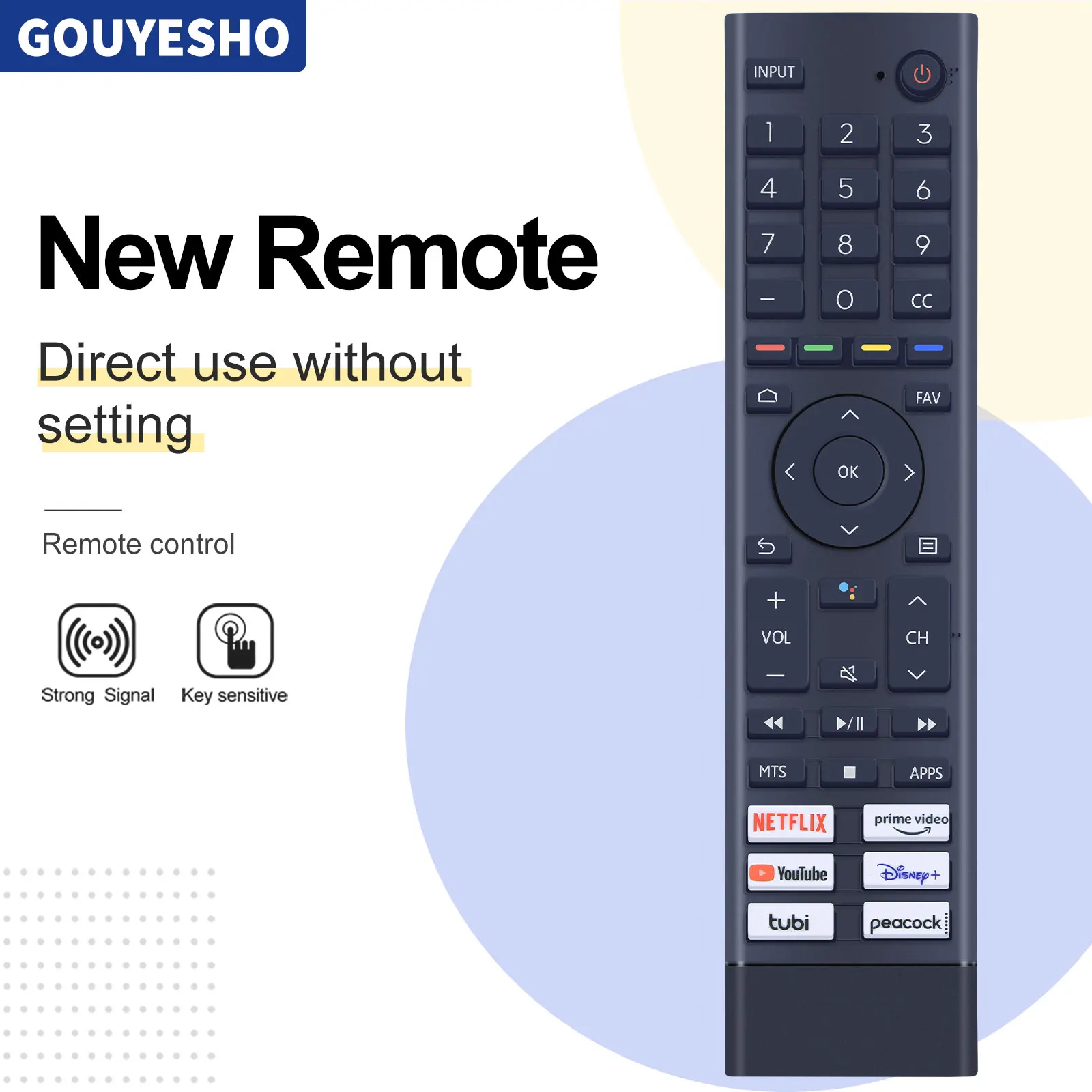 

New ERF3J80H For Hisense Smart Voice TV Remote Control U6G 60A6G 70A6G