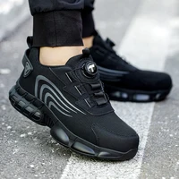 Rotary Button New Safety Shoes for Men, Anti-Impact and Anti-Piercing Work Shoes, Fashionable Men's Sports Shoes, and Safety Pro 5