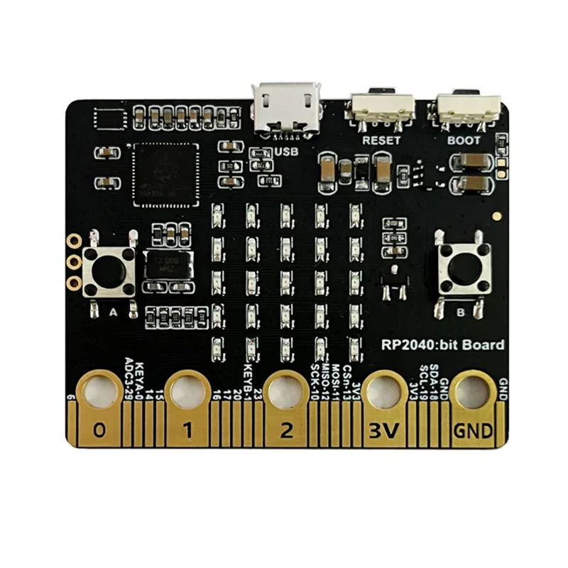 2 قطعة للوحة الأم Raspberry Pi PICO RP2040 Bit المتوافقة مع اللوحة الأم لبرمجة BBC Microbit Shape Python