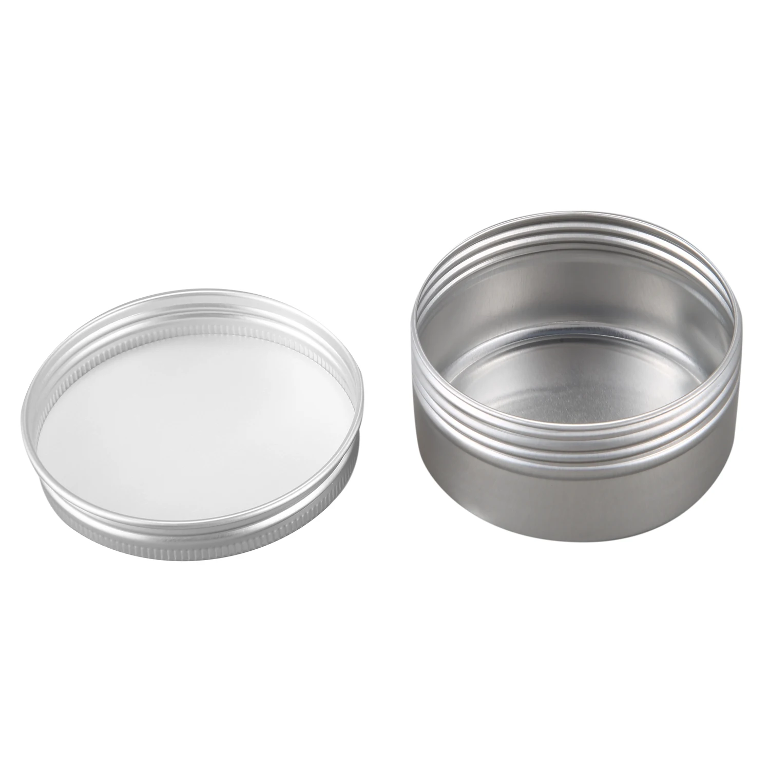 Wadah kaleng 80Ml 12 Pak, kotak aluminium teh, kotak penyimpanan Balsem Bibir logam bulat dengan tutup sekrup untuk Bibir