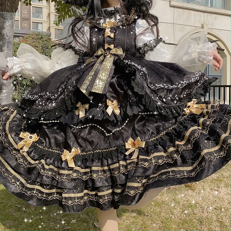 로리타 드레스 데일리 디자인 여성 긴 봄, 가을