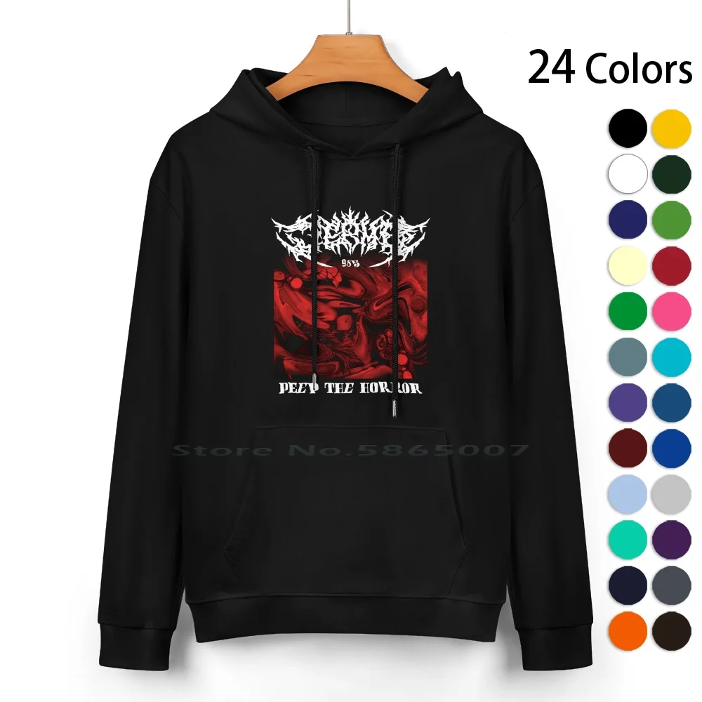 Jerma Peep The Horror Metal Pure Cotton Hoodie Sweater 24 Colors Jerma985 Peep The Horror Metal Abstract Red 100% Cotton Hooded