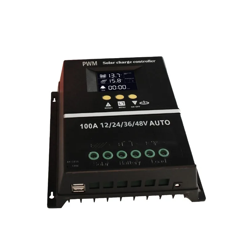 High-Precision 100A/80A/60A Auto-Recognition 12/24/36/48V PWM Solar Charge Controller, charge Controlador