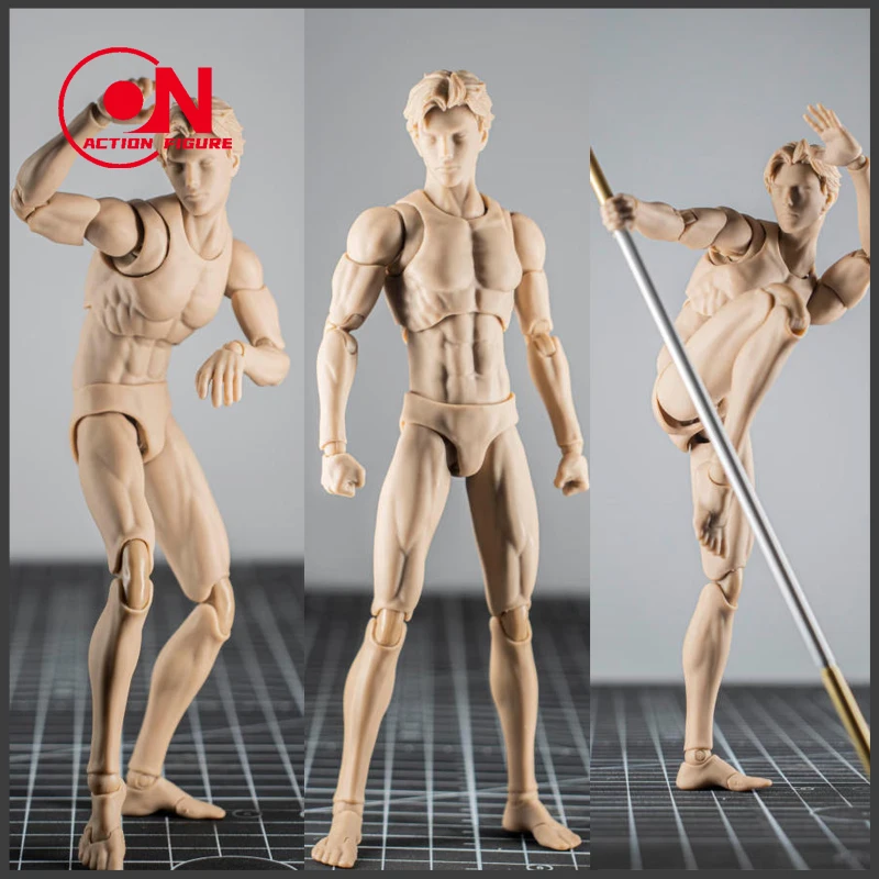

1/12 MF001 Male Muscular Flexible Joint Body White Yellow Skin Solider Action Figure Body