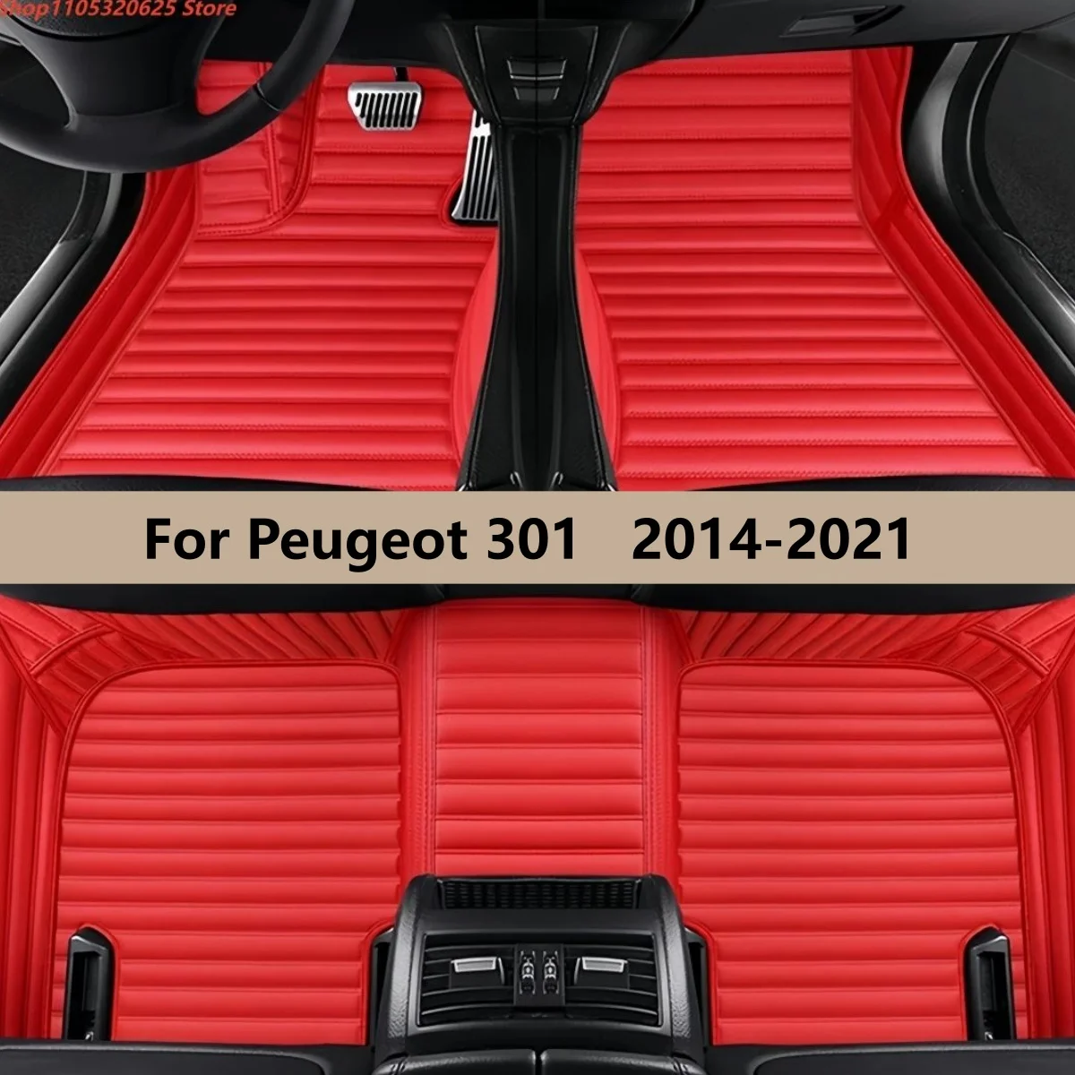 

Автомобильные коврики для Peugeot 301 2014 2015 2016 2017 2018 2019 2020 2021, аксессуары для интерьера, искусственная кожа