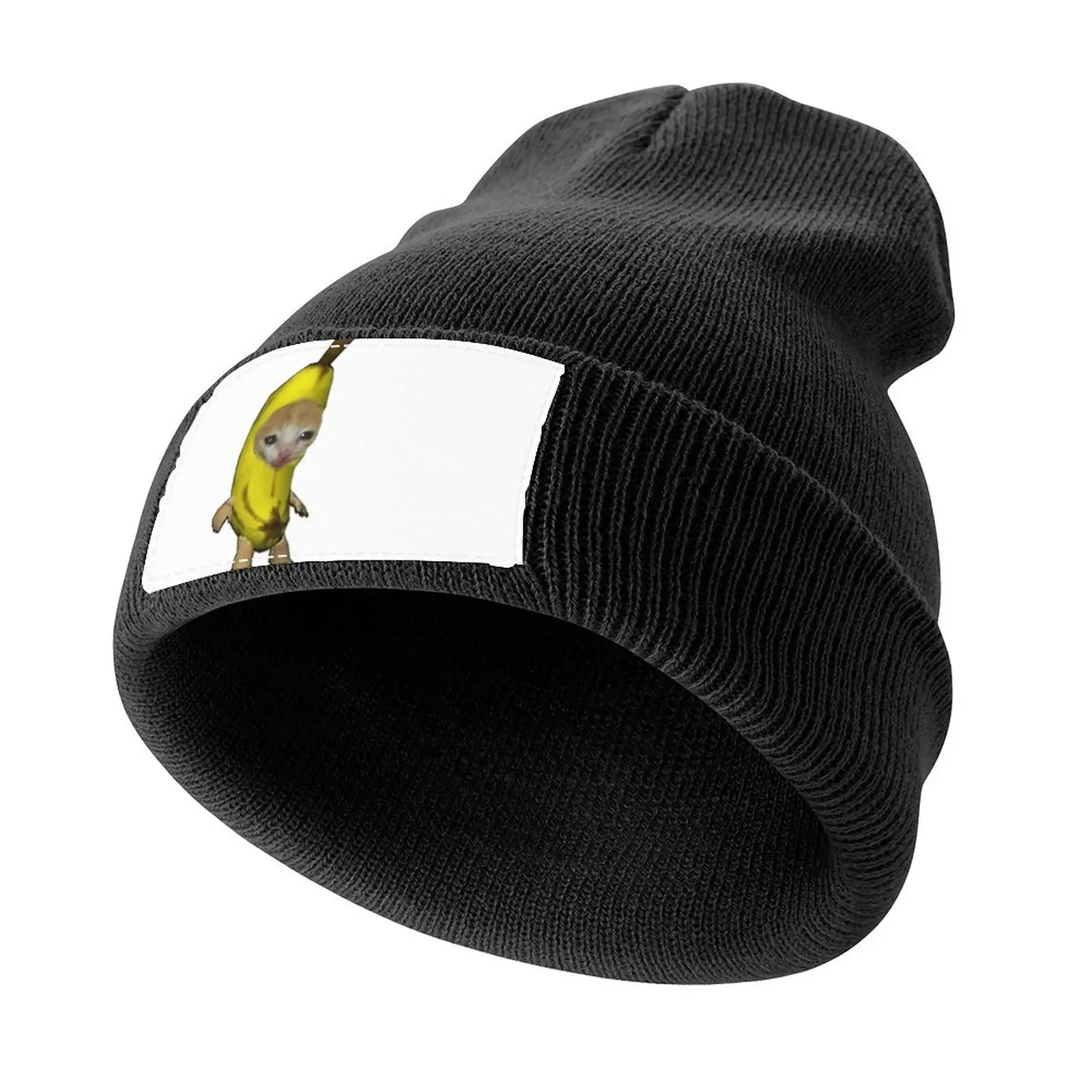 

banana cat :) Knitted Cap Custom Cap Icon Woman Hats Men's