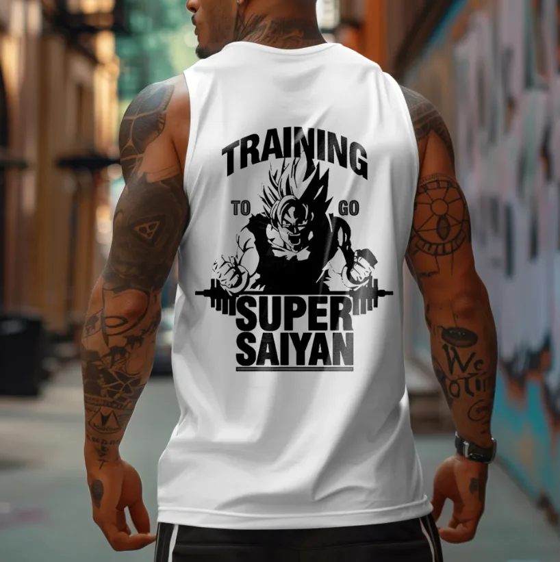

Модный жилет без рукавов с принтом Dragon Ball Anime Goku, уличная одежда в стиле ретро в стиле аниме, мужская футболка для фитнеса для повседневной носки