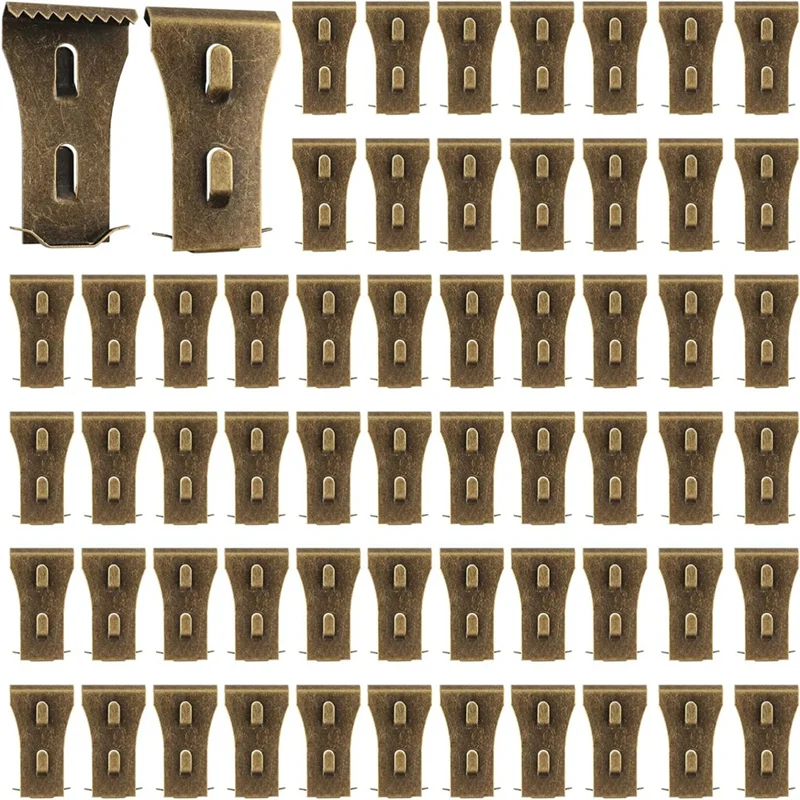 

60Pcs Brick Wall Clips For Hanging Outdoors Hooks Wall Siding Hooks, No Drill Fits Bricks 2 1/4 Inch To 2 3/8 Inch Easy To Use-B