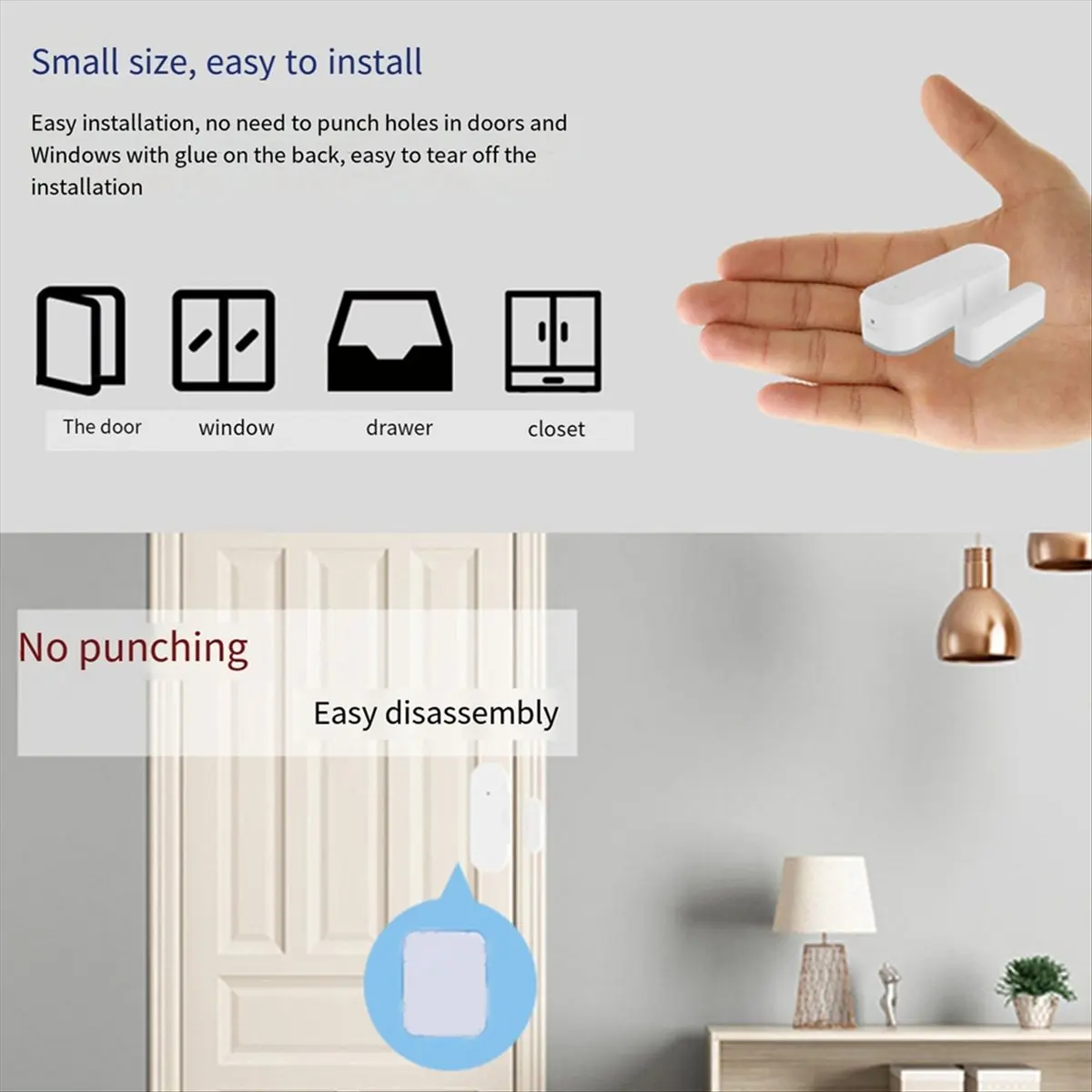 A26Z Tuya Zigbee Door Window Sensors Wireless Smart Life Magnetic Door Sensor APP Remote Control