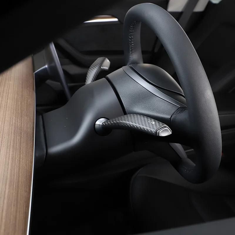 For Tesla Model 3/Y 2016-2022 Steering Wheel Gear Shift Lever Cover Protection Cover Wiper Column Shift Shell Car Accessories