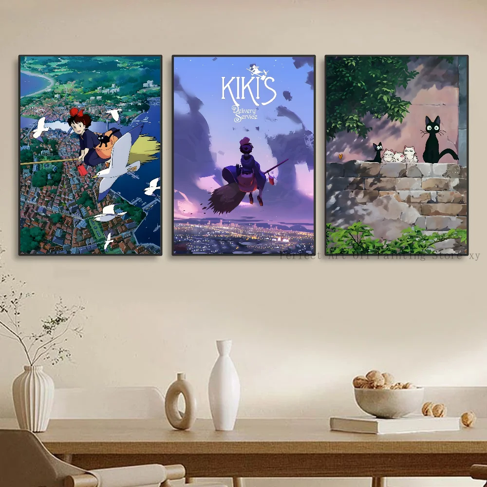 1 قطعة K-Kikis D-Delivery S-خدمة أنيمي فيلم أنيمي الملصقات لزجة HD جودة جدار الفن الرجعية الملصقات للمنزل Kawaii غرفة ديكور #3