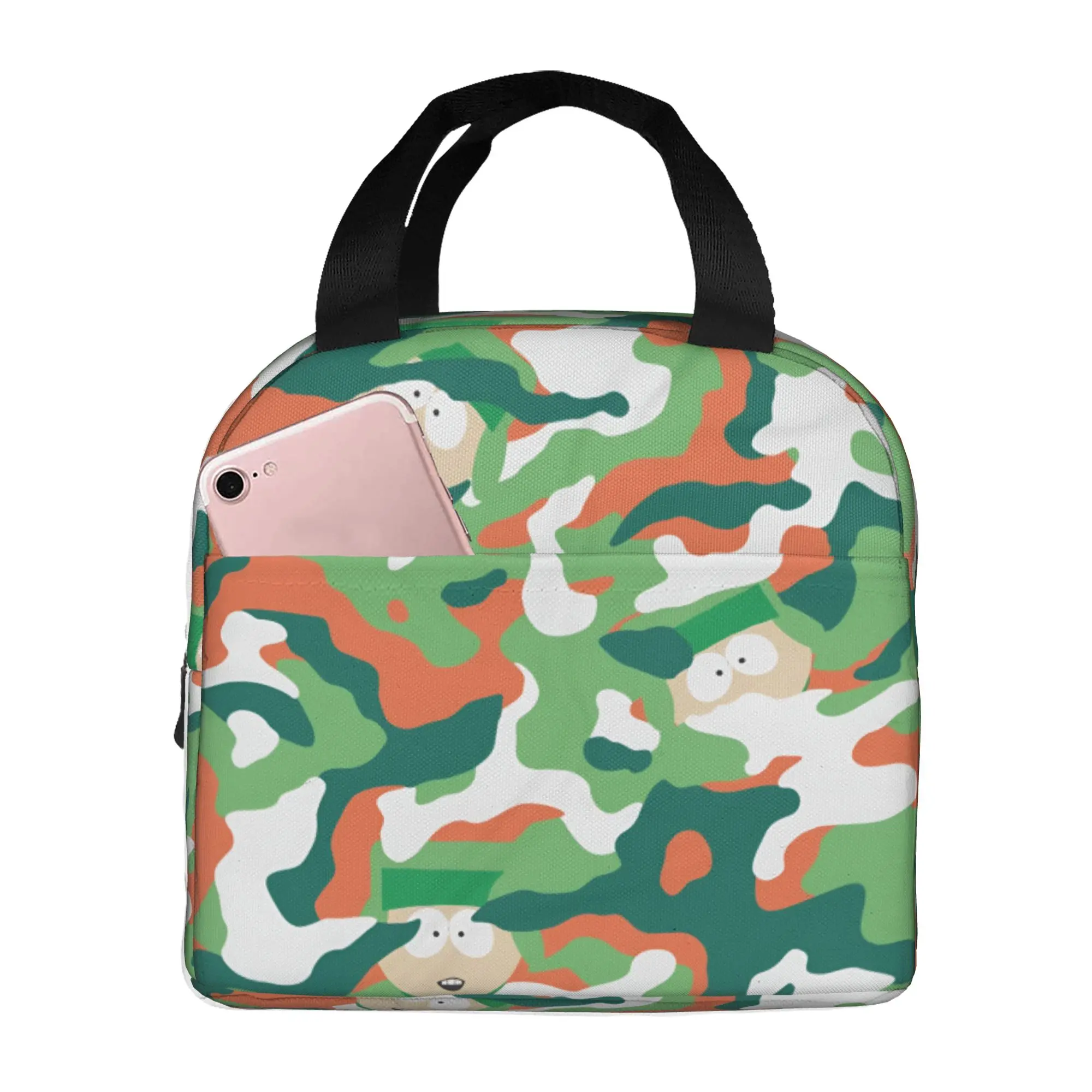 

Custom Southes Anime Erics Resuable Lunch Boxes Unisex Leakproof Camouflage Cooler Thermal Food Insulated Lunch Bag School