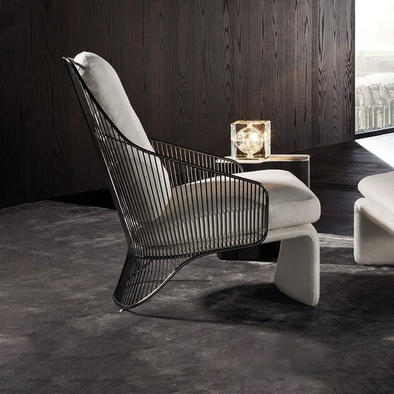 

Light luxury indoor meeting chair Nordic style chair Single Internet celebrity recliner Living room creative leisure chair