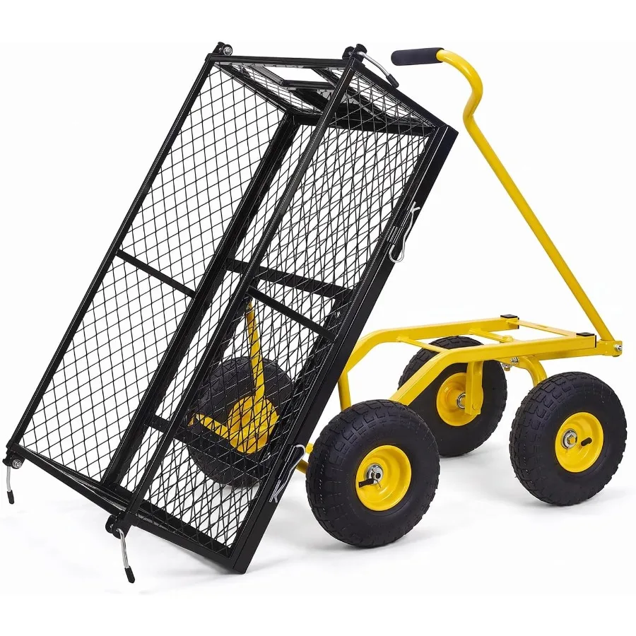 Steel Garden Dump Cart Heavy Duty 800 LBS Utility Wagon