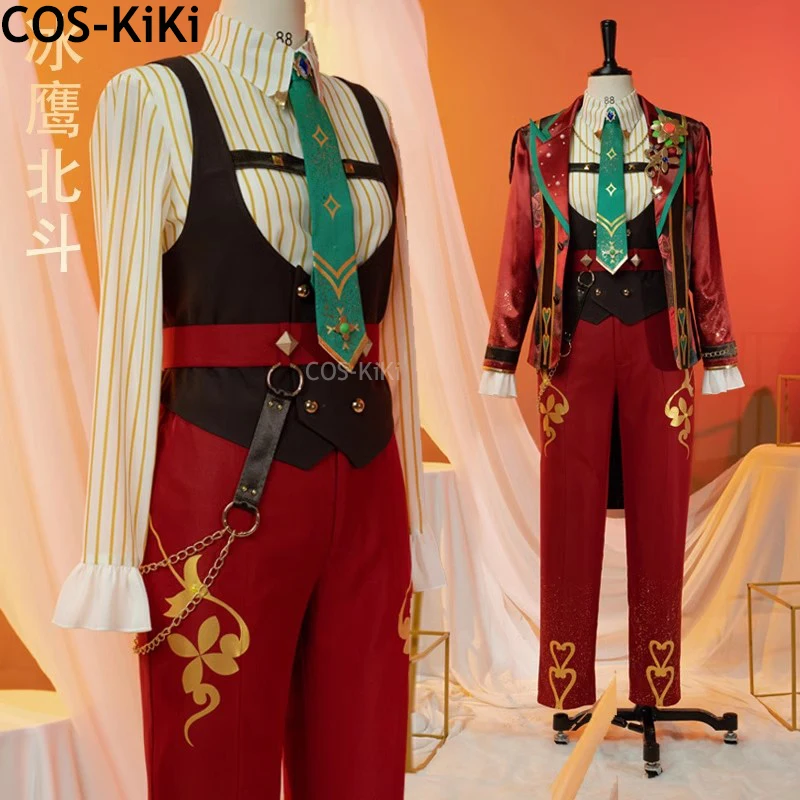 COS-KiKi Ensemble Stars 2 Trickstar Hidaka Hokuto/Akehoshi Subaru/Yuuki Makoto/Isara Mao Game Suit Handsome Cosplay Costume