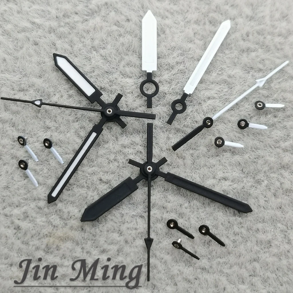 High Quality 6Pins VK63 Watch Hands White Black Grey Hands Green Luminous Watches Pointers Fit VK63 VK63A Quartz Movement - view 3