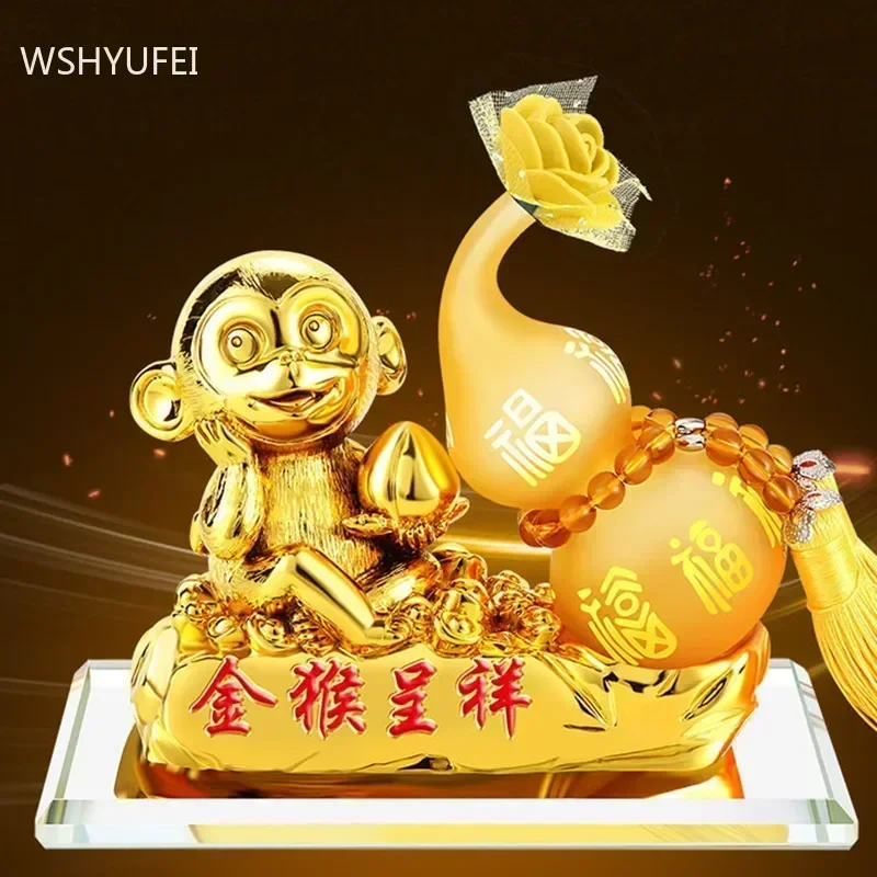 Resin Twelve Zodiac Model Car Perfume Decoration Home Living Room Decor Accessories Office Desktop Lucky Fortune Gourd Ornaments