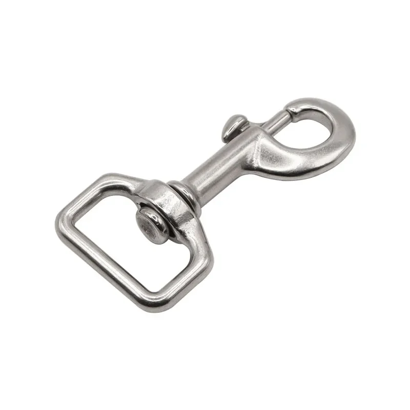 4Pcs Stainless Steel 316 Square Eye Swivel Bolt Snap Hook 80mm Diving Clip Marine Yacht Rigging Hardware for Diving