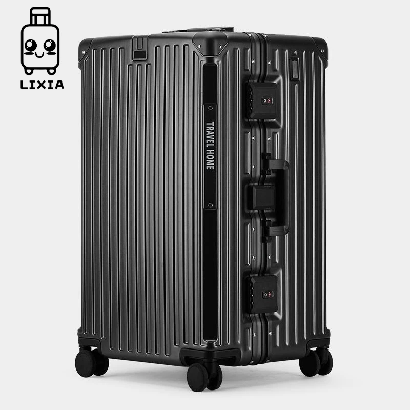 

LIXIA 24"26"28"30 Inch The New Suitcase Men's Aluminum Frame Trolley Case Women's Large Capacity Password Box Rolling Luggage