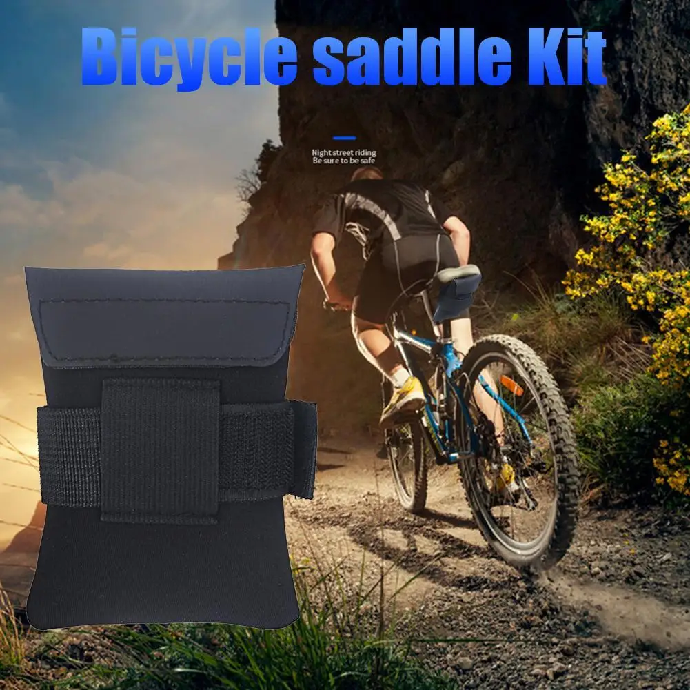 

Bicycle Saddle Bag Toolkit Seat Cushion Pouch Portable Waterproof Folding Cycling Tail Rear Pannier Cycling Elements