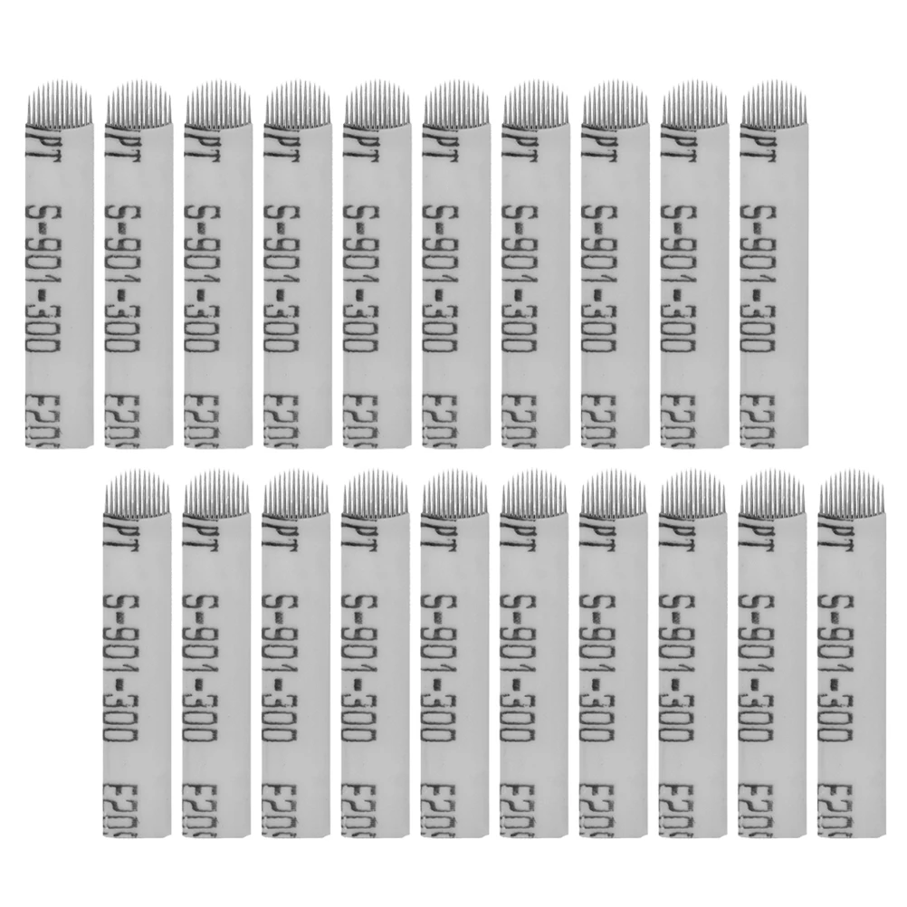 

100pcs Eyebrow Blades Eyebrow Durable Stainless Steel Safe Piercing Art Microblading Blades Makeup Tools