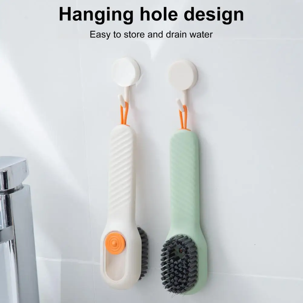 

Furniture Brush Ergonomic Shoes Brush with Sturdy Handle Soap Dispenser Multifunctional Tool for Footwear Brush for Pets