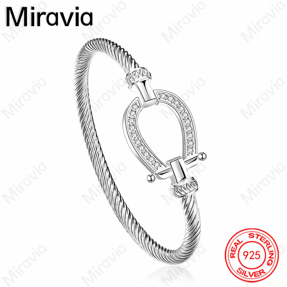 

Miravia 925 Sterling Silver Knotted Rope Zircon Bracelet Woman Elegant Noble Birthday Gift Jewelry