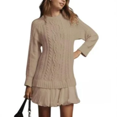 

Удобный повседневный модный осенне-зимний свитер с узором косы, женский свободный джемпер из винилового волокна, ультратонкий, с 3D-эффектом