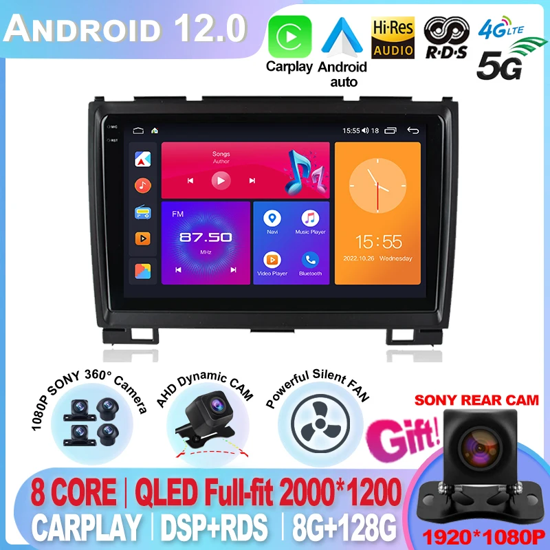 

For Great Wall Haval Hover H5 H3 2011-2016 Android 12 Carplay Car Radio multimedia player GPS Navigation 2din Stereo 8G+128G