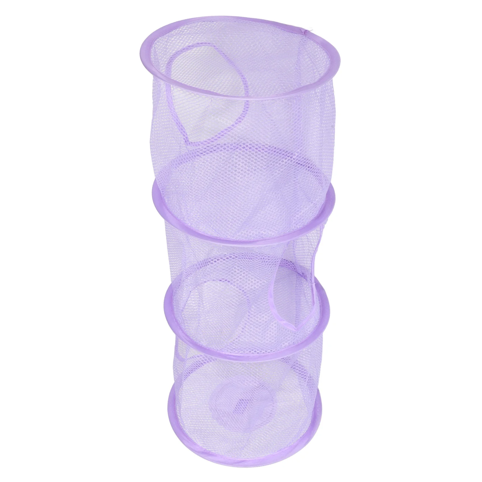 

Hanging Mesh Storage Organizer 3-Layer for Clothes Laundry Shoes Non-Transparent Compartment Foldable Travel