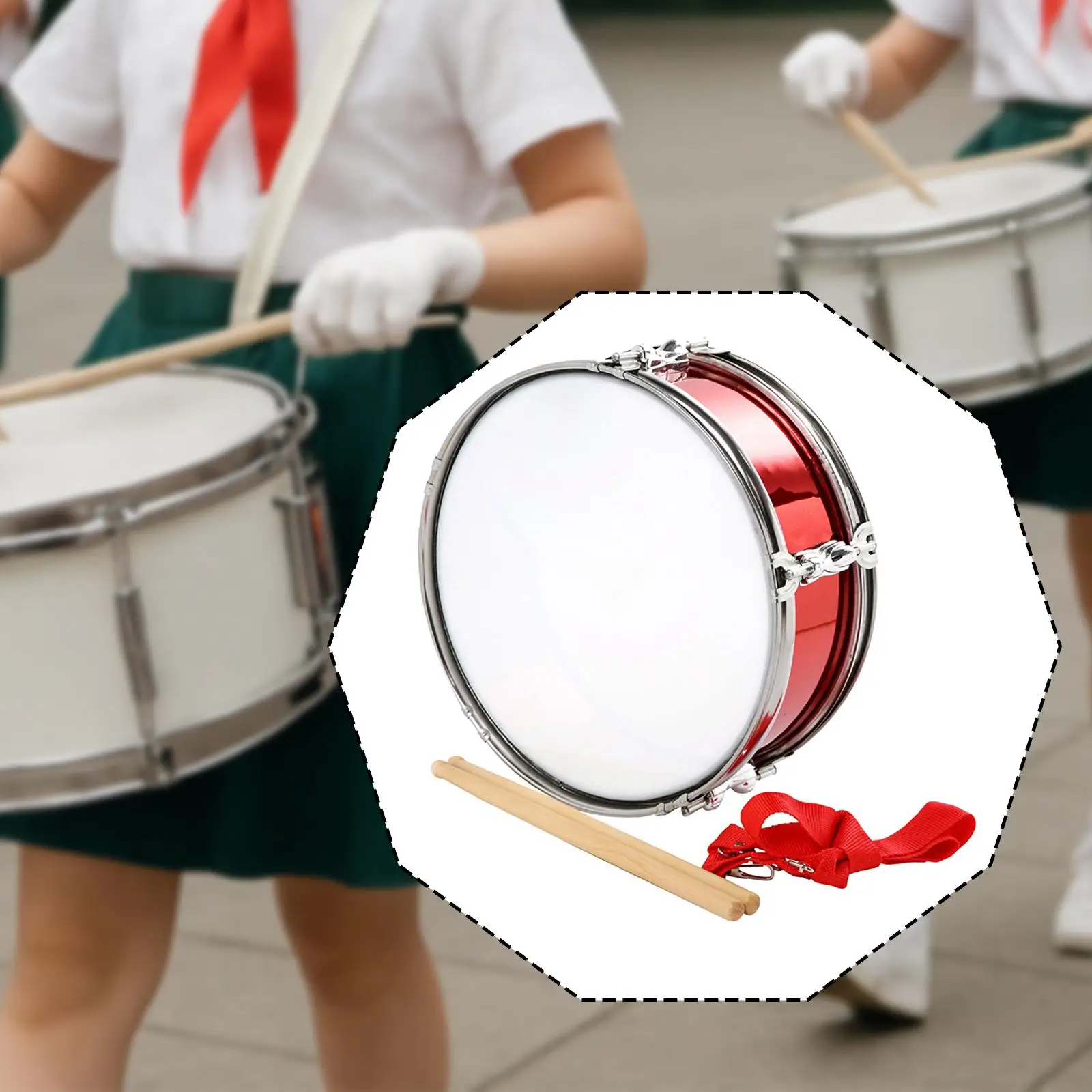 طبلة كمين خفيفة الوزن مقاس 13 بوصة للأطفال والبنات والأولاد مجموعة ممارسة أداء الموسيقى للمبتدئين