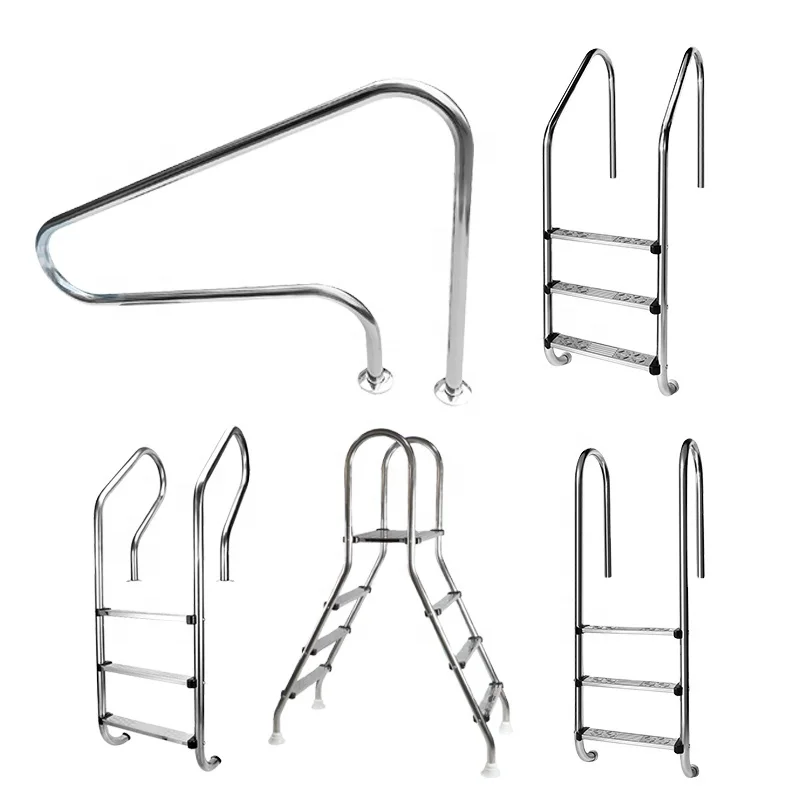 2025 Water Crown High Quality Stainless Steel Anti-Slip Swimming Pool Ladder Equipment Escalators