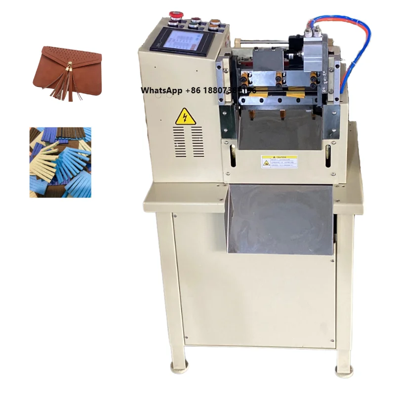 New  Fully Automatic Gear Leather Tassels Fringes Lace Macrame Cutting Machine CE ISO Certified 0.1mm Precision 0.1-3mm