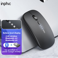 Inphic M1PRO Bluetooth Mouse Rechargeable 2.4G Wireless Mouse Office Mute Ultra thin and portable For Computers Laptops Tablets