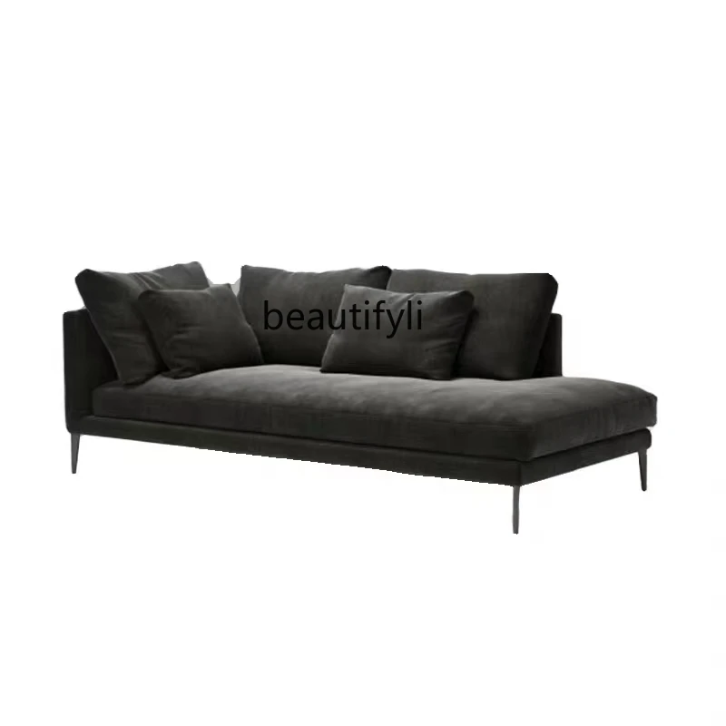 Italian Style Light Luxury Chaise Longue Small Apartment Living Room Nordic Industrial Style Sofa Beauty Leisure Simple Bed