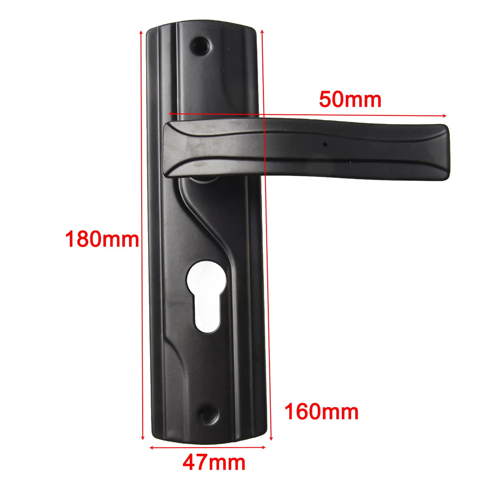 For Bedrooms Bedroom Lock Set Black Door Knob Comfortable Grip Easy To Install Effortless Locking High-Quality Material