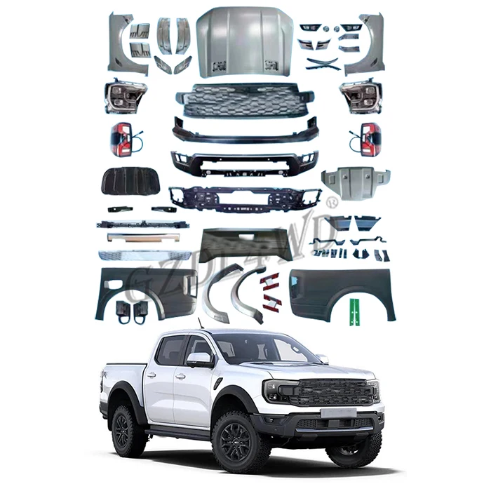 

GZDL4WD new style Conversion front bumper kit 1:1 Body Kit For Ranger t9 XL XLT XLS Sport Upgrade To T9 ranger Raptor 2023+