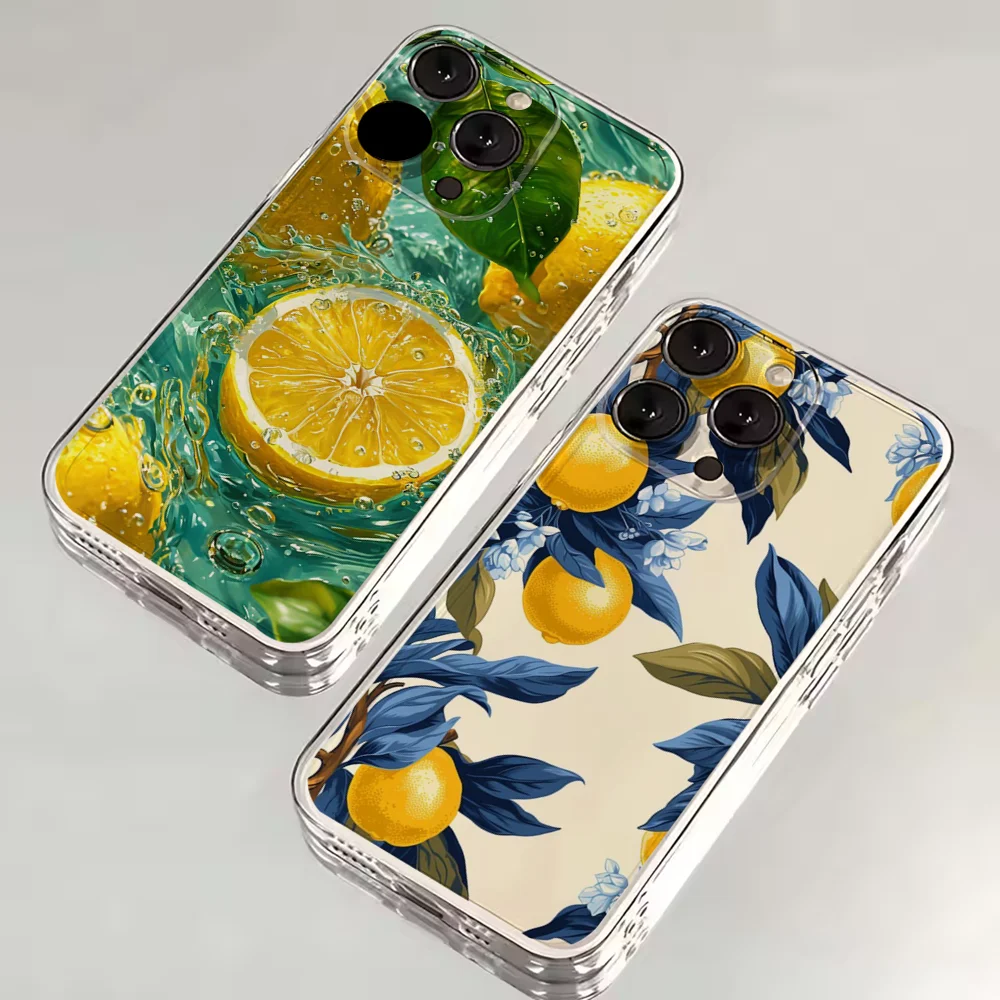 

Seaside scenario Wine Lemon Phone Case For iPhone 16,15,14,13,12,11 Plus,Pro,Max,XR,XS,X,7,8 SE,Mini Transparent Silicone Soft